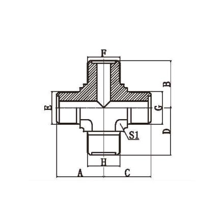 XE METRIC MALE O-RING CROSS